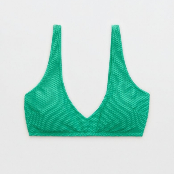 🆕️NWT Aerie Jacquard Bikini in 'Green Dazzle', Size Small - Picture 5 of 16